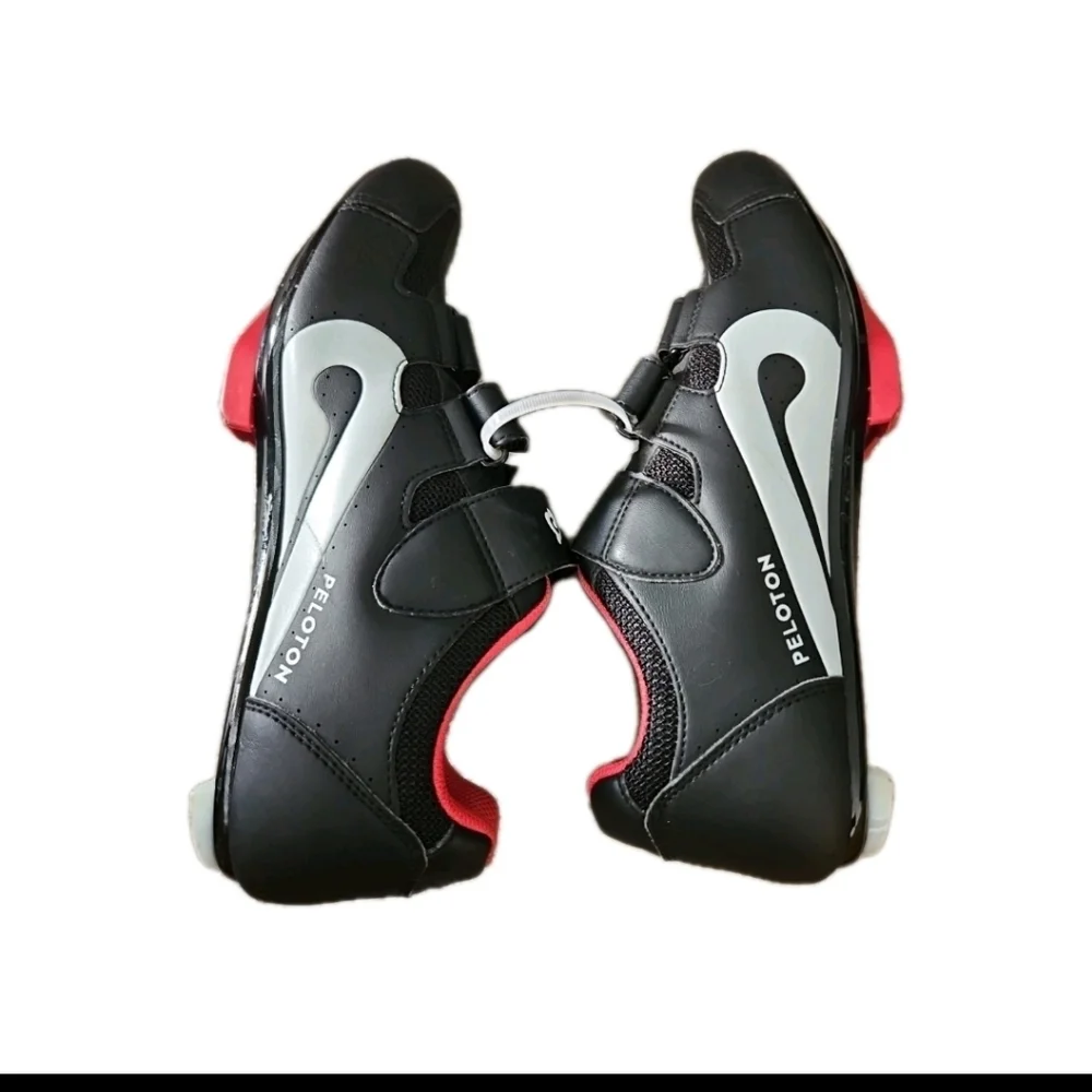 Peloton Unisex Black And Red Indoor Outdoor Cycling Clip In Shoe 40